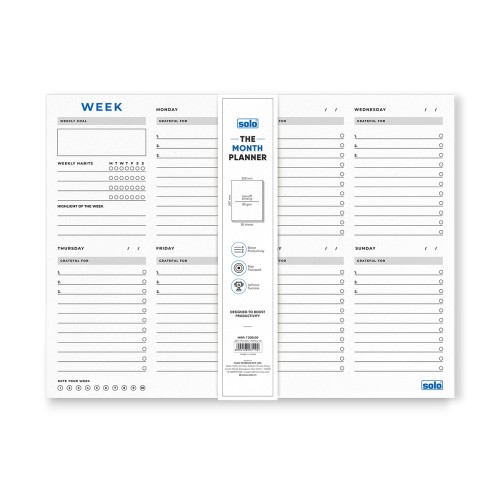 A4 Tear Off Weekly Planner | Comprehensive Weekly To Do List | For Office, Home & School | 50 Sheets Per Pad, 80 GSM | TOPA4W1